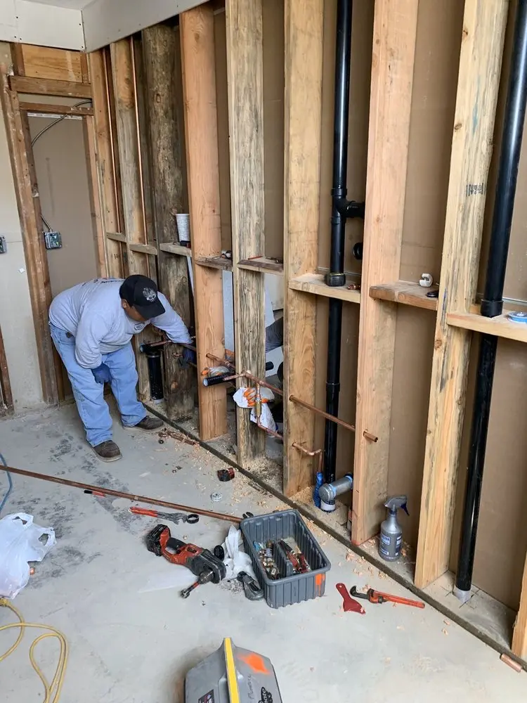 Commercial rough-in plumbing for Water Heater Replacement in Hulen Mall